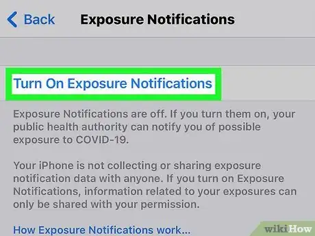 Image titled Set Up COVID 19 Exposure Notifications on iPhone Step 3