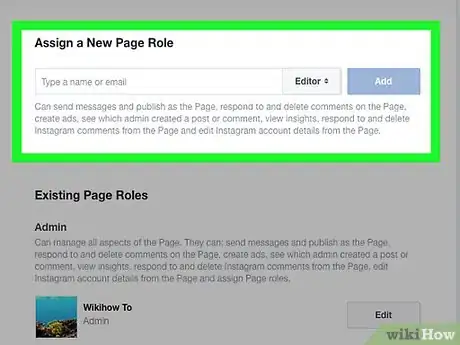 Image titled Give Someone an Admin Role on Your Facebook Page Step 7