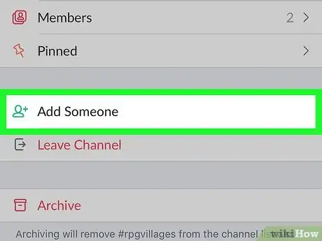 Image titled Invite Someone to a Slack Channel on iPhone or iPad Step 5