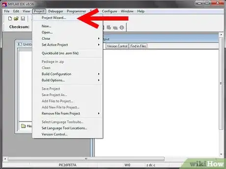 Image titled Create a Project to Program a PIC Using MPLAB IDE V8.56 Step 2