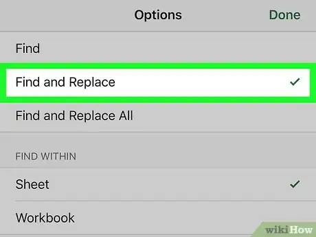 Image titled Find and Replace on Excel on iPhone or iPad Step 7
