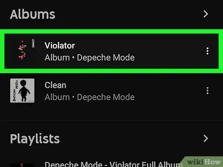 Image titled Save Albums to Your Library on YouTube Music on Android Step 3