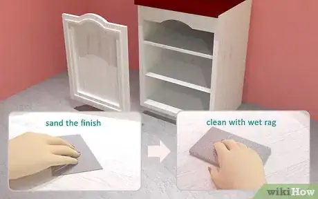 Image titled Antique White Cabinets Step 1
