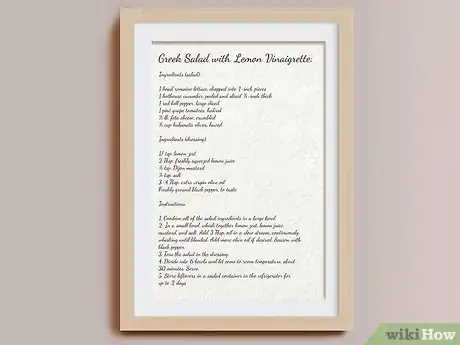 Image titled Display Handwritten Recipes Step 1