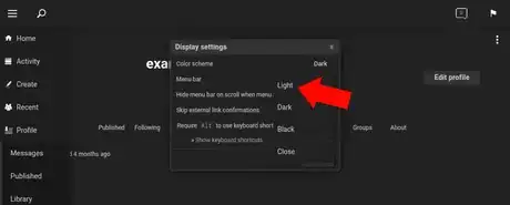 Image titled Enable Night Mode on Quotev Step 7