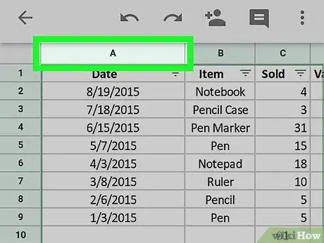 Image titled Freeze a Column on Google Sheets on Android Step 3