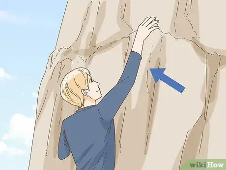 Image titled Move up Overhanging Rock Without Wasting Energy in Rock Climbing Step 5