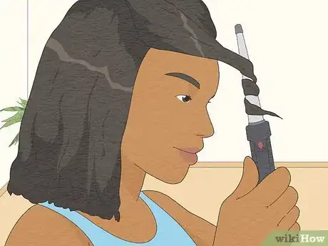 Image titled Curl Black Hair with a Curling Iron Step 18