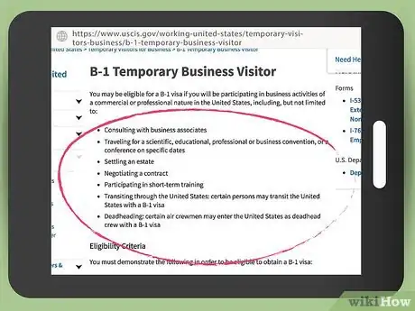 Image titled Apply for an American B 1 Visitor Visa for Business Step 2