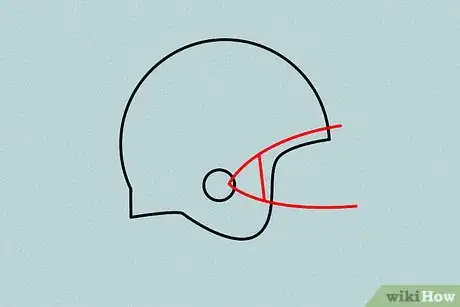 Image titled Draw a Football Helmet Step 3