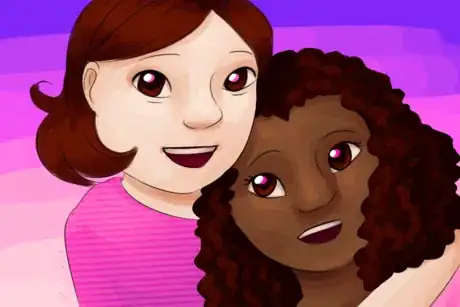 Image titled Woman with Down Syndrome Hugs Friend.png