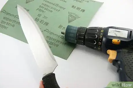 Image titled Sharpen a Knife With a Powerdrill and Sandpaper Step 9