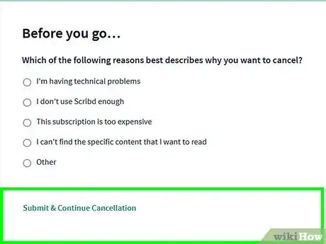 Image titled Cancel a Scribd Subscription Step 7