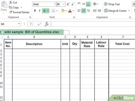 Image titled Prepare a Bill of Quantities Step 1