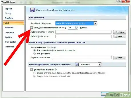 Image titled Set up Autosave on Microsoft Word 2007 Step 6