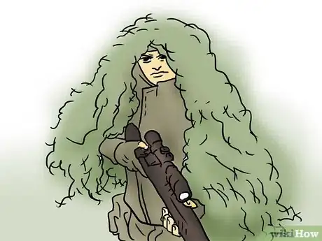 Image titled Stalk With a Ghillie (3D Camouflage) Suit Step 4