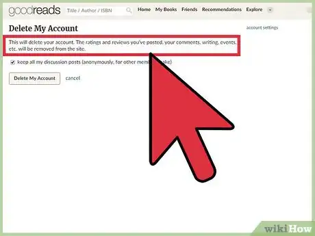 Image titled Close a Goodreads Account Step 5