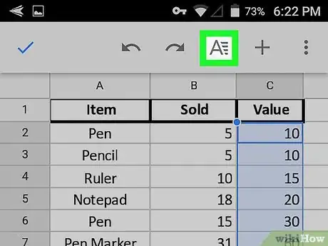 Image titled Merge Cells on Google Sheets on Android Step 5
