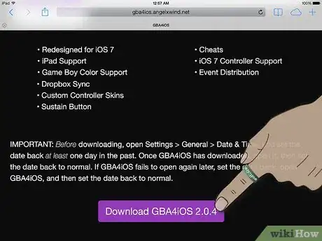 Image titled Play Gameboy Advance Games on an iOS Device with GBA4iOS Step 3
