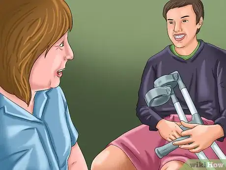 Image titled Play While On Crutches Step 2