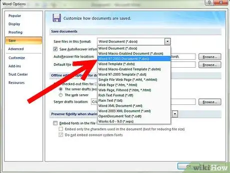 Image titled Set up Autosave on Microsoft Word 2007 Step 5