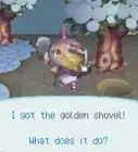 Get a Golden Shovel in Animal Crossing: Wild World