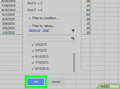 Image titled Filter on Google Sheets on PC or Mac Step 7