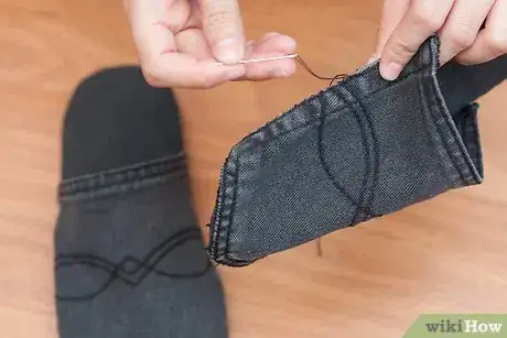 Image titled Turn Your Jeans Into Earth Friendly Slippers Step 11