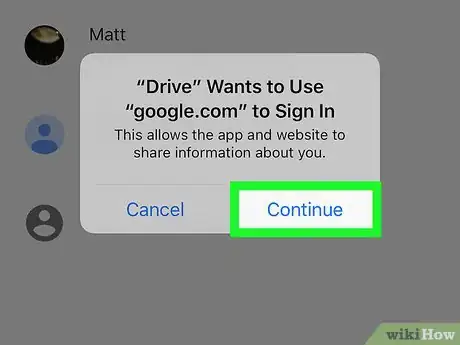 Image titled Sign in to Google Drive on iPhone or iPad Step 3