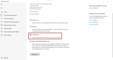 Image titled Microsoft Defender Custom Scan.png