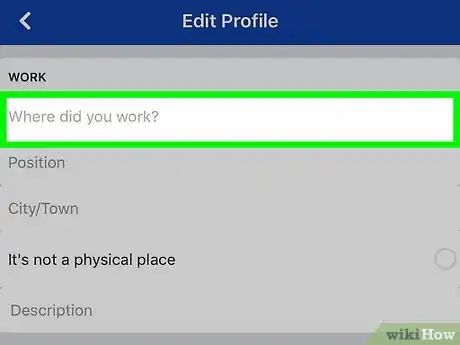 Image titled Add Work on Facebook Step 15