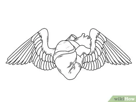 Image titled Draw a Heart with Wings Step 13