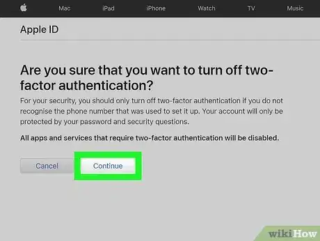 Image titled Disable Apple's Two Factor Authentication Step 4