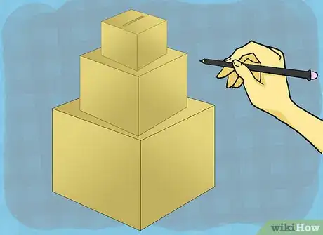 Image titled Make a Cake Shaped Box to Hold Wedding Cards Step 4