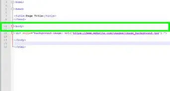 Set a Background Image in HTML