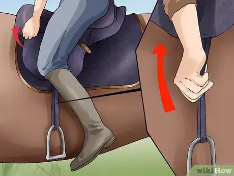 Image titled Adjust the Stirrups on an English Saddle Step 8