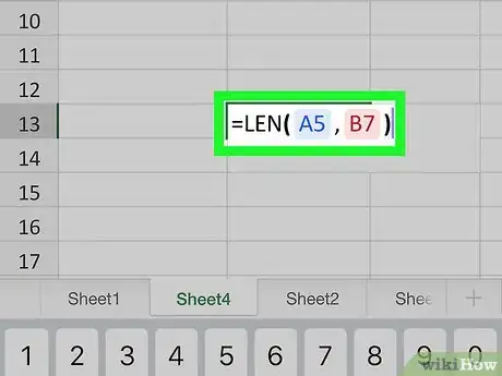Image titled Count Characters in Excel on iPhone or iPad Step 7