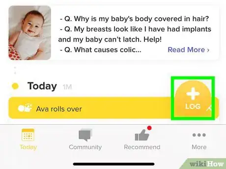 Image titled Log a Feeding Time in the Glow Baby App on an iPhone Step 5