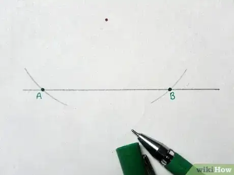 Image titled Construct a Perpendicular Line to a Given Line Through Point Outside the Line Step 4