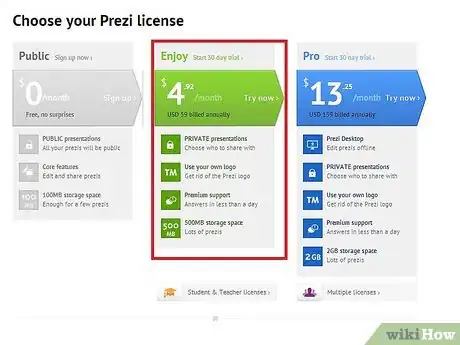 Image titled Use Prezi Step 1Bullet2