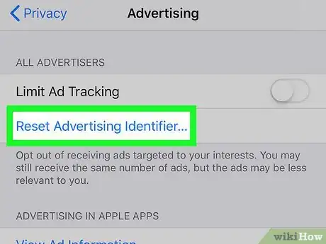 Image titled Reset Your Advertising ID on iPhone or iPad Step 4