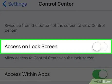 Image titled Stop the iPhone Control Center from Showing on the Lock Screen Step 3