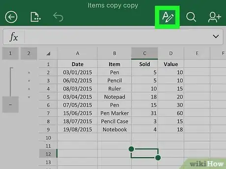 Image titled Hide Gridlines in Excel on iPhone or iPad Step 3
