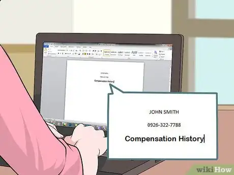 Image titled Write a Compensation History Step 2