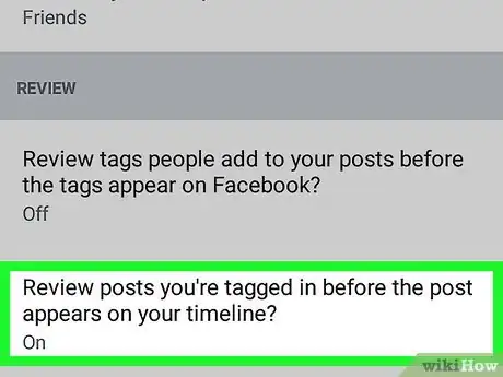 Image titled Block Facebook Tags on Android Step 11