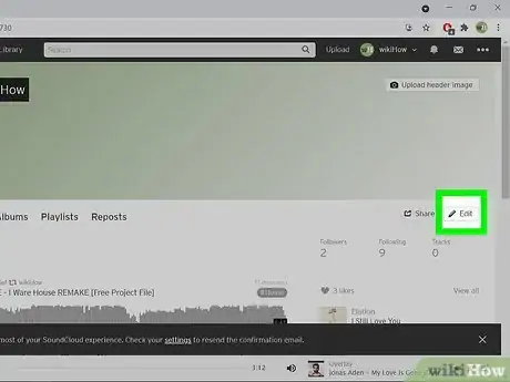 Image titled Edit Your SoundCloud Profile Step 4