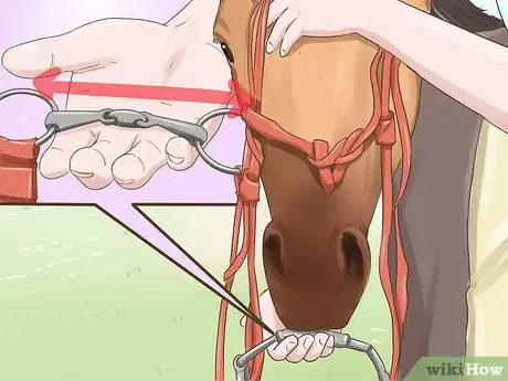 Image titled Bridle a Grumpy Horse Step 3