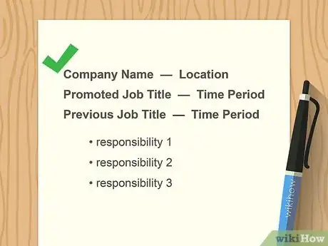 Image titled Show a Promotion on a Resume Step 5