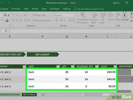 Image titled Create an Inventory List in Excel Step 7