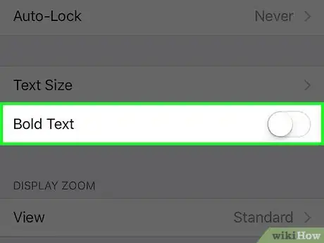 Image titled Turn Off Bold Text on an iPhone Step 3